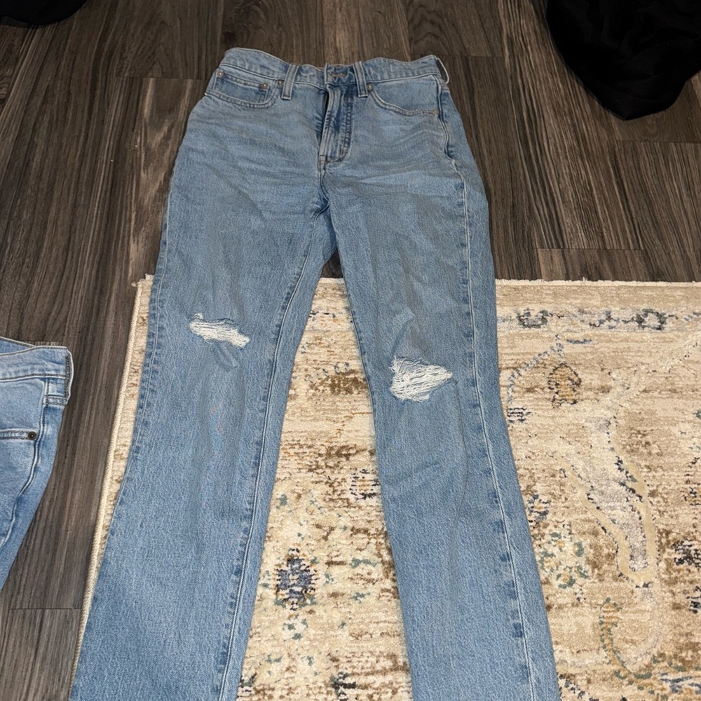 Classic Blue Distressed Women's Jeans